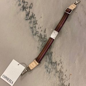 Consuela gray webbed crossbody strap